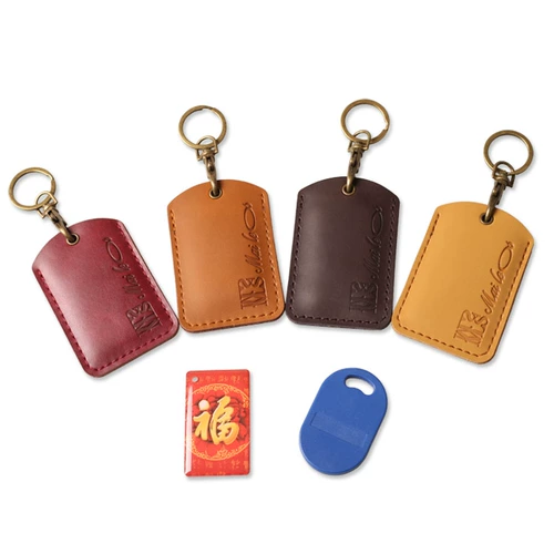 Маленький защитный чехол, кожаный чехол для проездного и картхолдер, брелок, из натуральной кожи, для удостоверения личности