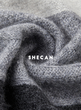 SHECAN【炉火微光】冬季新款山羊绒围巾百搭格子保暖4DA010