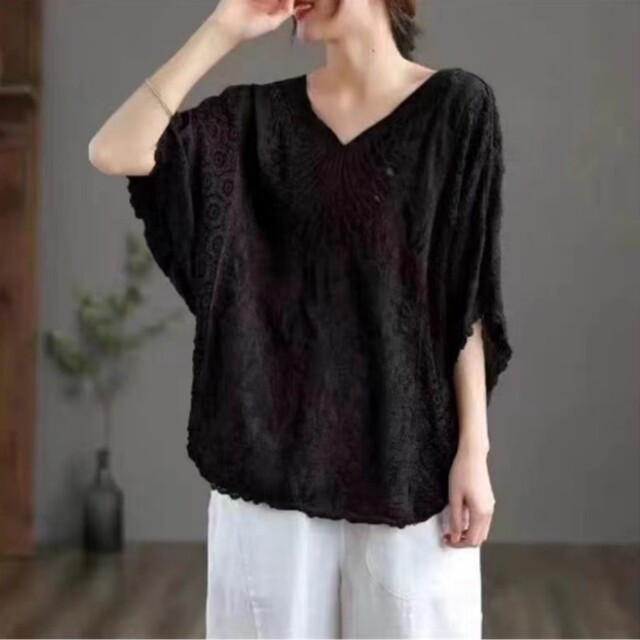 ເສື້ອຢືດແຂນ bat ຝ້າຍແລະ linen retro ແບບຈີນ