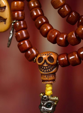 藏传回流牦牛骨108颗佛珠手链