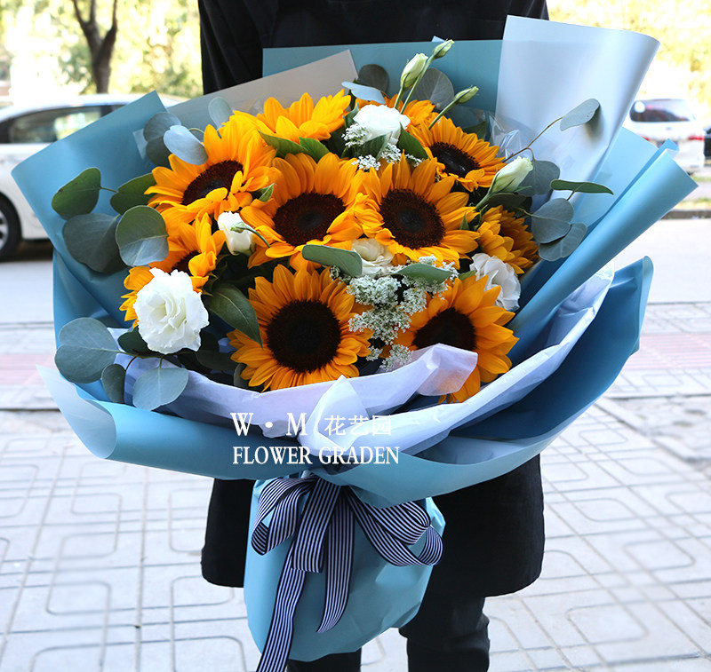 北京鲜花速递向日葵桔梗香槟玫瑰雏菊毕业花束教师节鲜花四环免邮费 悠幽网 购物推荐