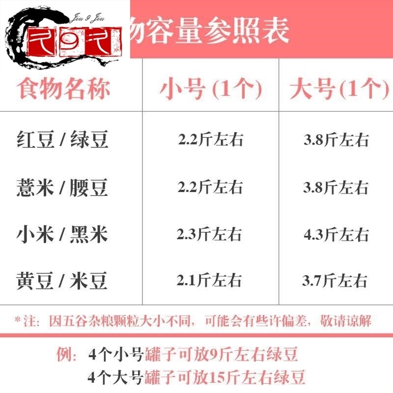 储物瓶燕麦片加厚型收纳瓶豆桶果粉盒密封罐干粮储存罐分装大中小-图1