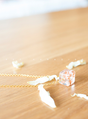 晶石十字链女宠物纪念项链定制