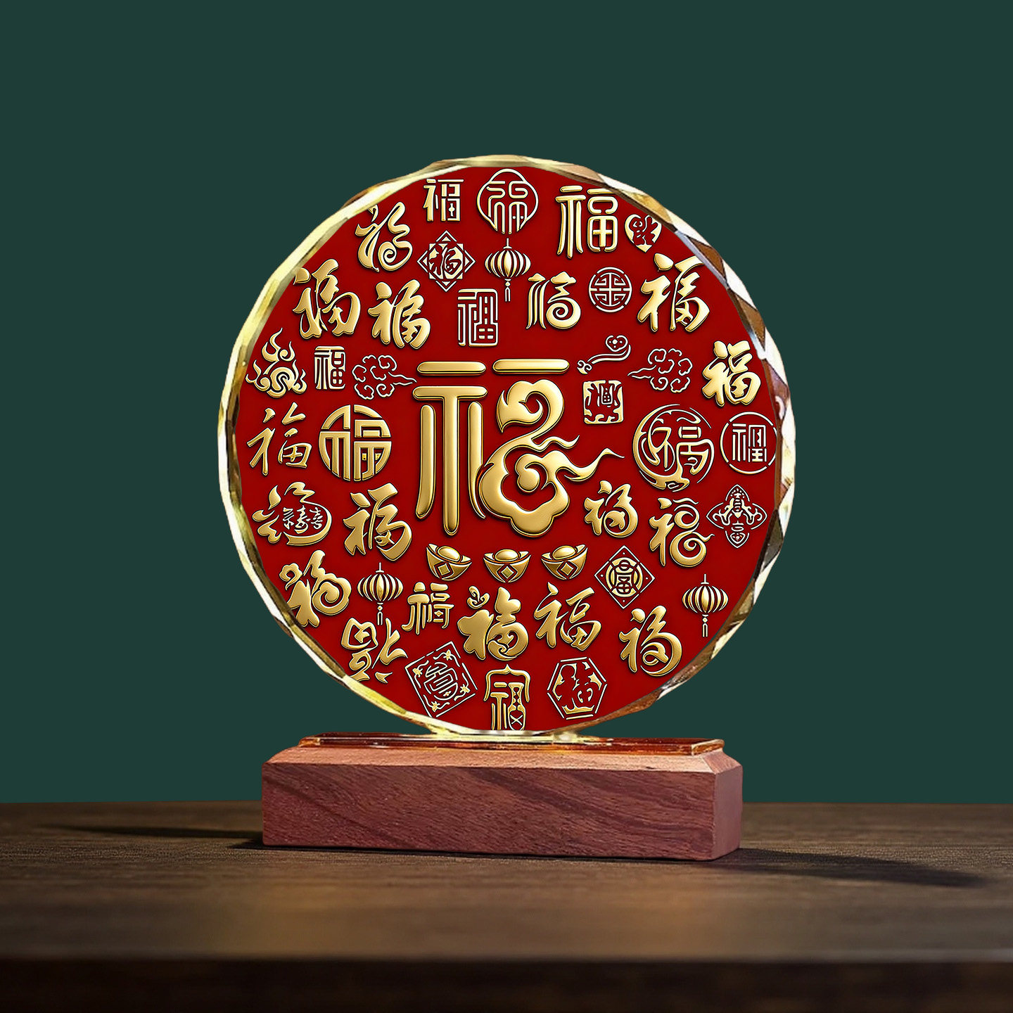 福字桌面水晶摆件百福图玄关客厅家居装饰品乔迁新居开业送礼摆台,淘宝优惠券,粉丝福利购,淘宝优惠卷