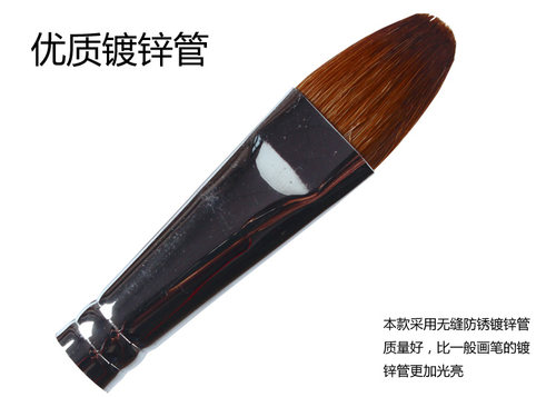 老人头透明杆狼毫水粉笔套装水彩笔扁圆峰油画笔Y831单号双号正品美术学生画画笔丙烯手绘墙绘动物毛 - 图1