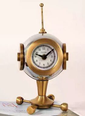 印度黄铜复古手工桌面座钟摆件