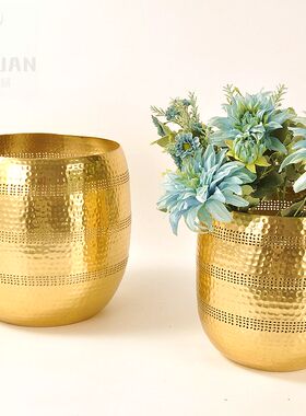印度手工锤纹轻奢风干花装饰品