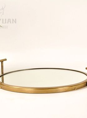 印度艺术风镜子化妆品浴室托盘