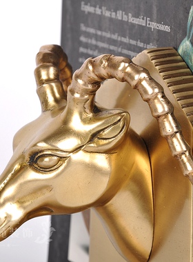 印度创意黄铜美式风复古桌面书档