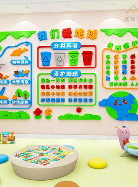 幼儿园垃圾分类标识墙贴