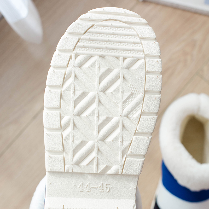 冬天棉拖鞋男包跟室内保暖鞋家居家用厚底毛毛绒高帮棉鞋秋冬季 - 图2