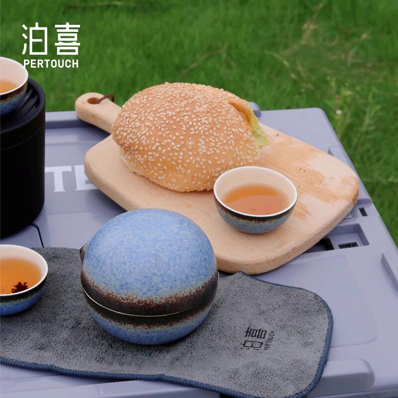 Ceramic Poxi Portable Kiln Variable Glaze Kung Fu Tea Set