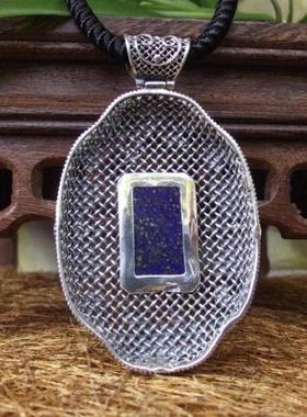 阿富汗镶嵌天然水晶高档挂件吊坠