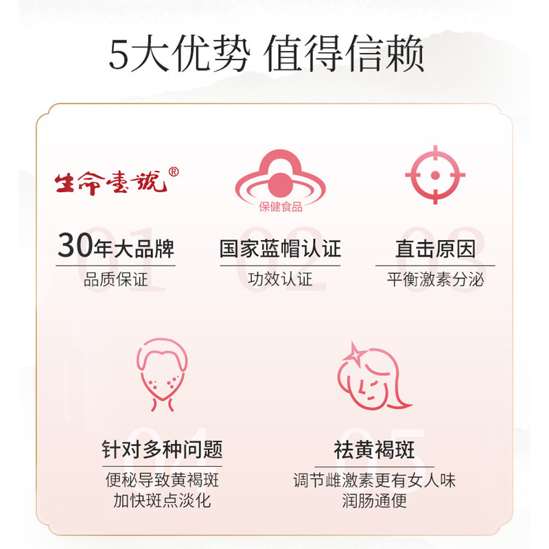 爱索菲祛斑黄褐斑美容内调生命一号 生命一号其他膳食营养补充剂