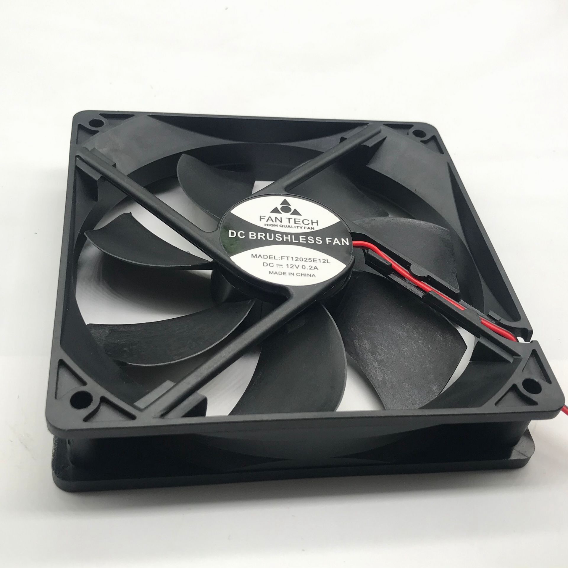 全新 FAN TECH FT1225S12L 12V 0.20A 12025 2线 变频器 散热风扇 - 图3