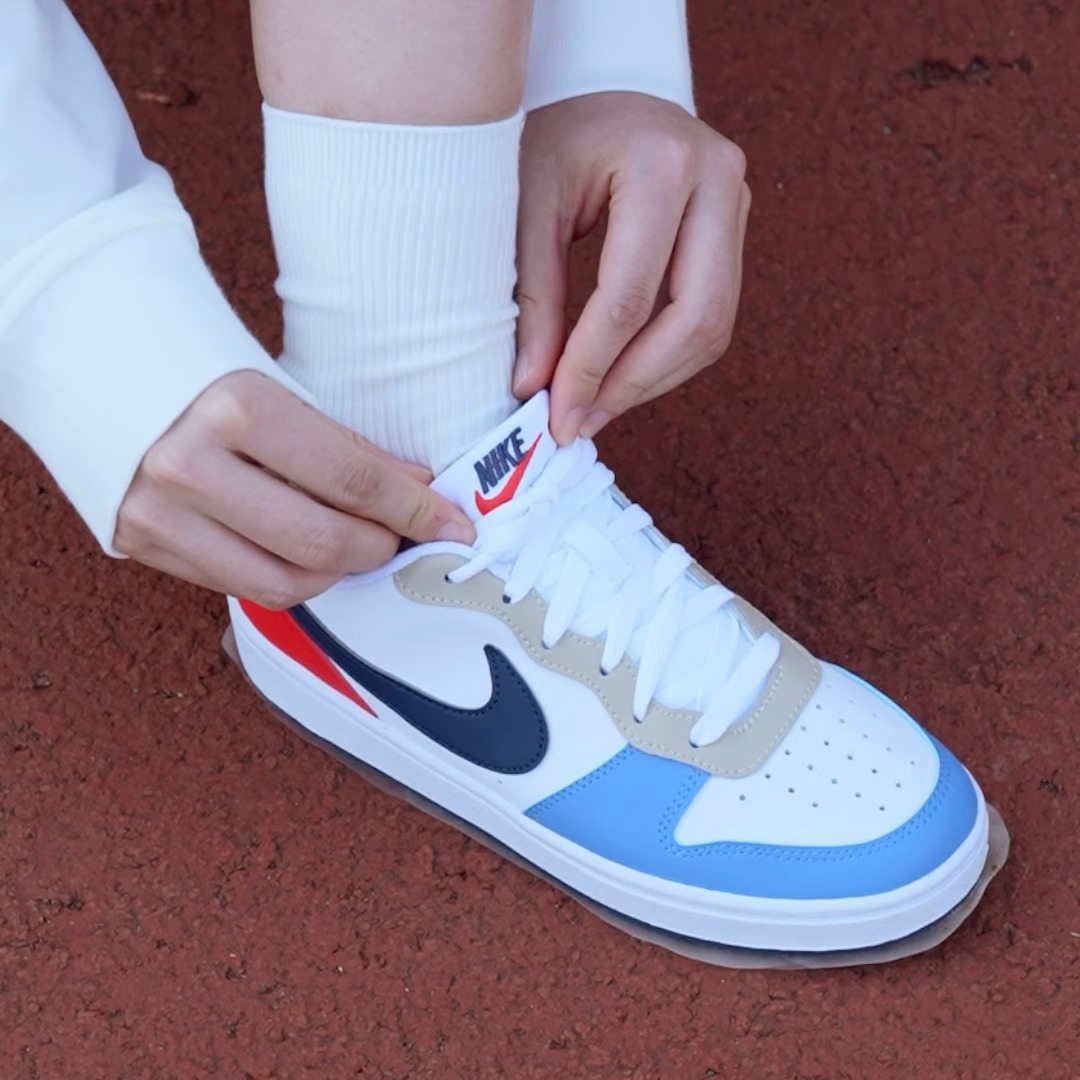 NIKE耐克童COURT BOROUGH LOW RECRAFT运动休闲鞋DV5456-124 - 图0