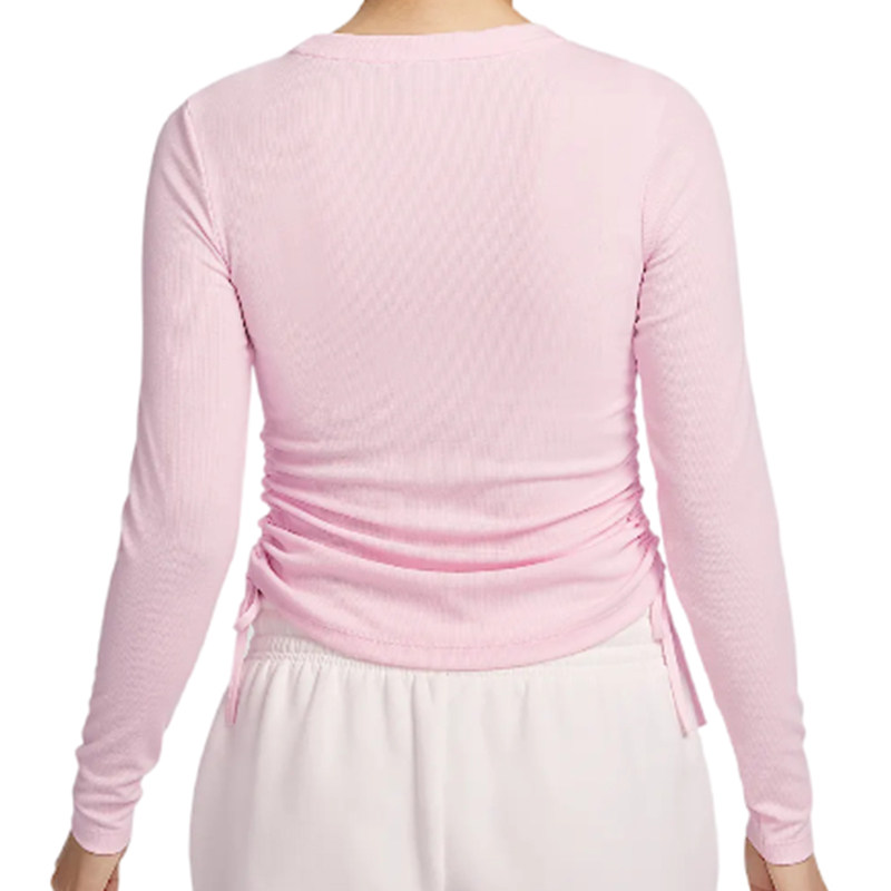 NIKE耐克女子NSW RIB LS MD CRP TOP运动休闲长袖T恤HV8728-663 - 图0
