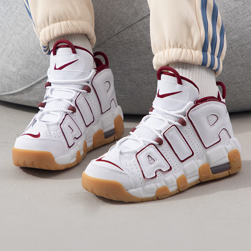 NIKE耐克童AIR MORE UPTEMPO复古运动实战篮球鞋FJ2846-100