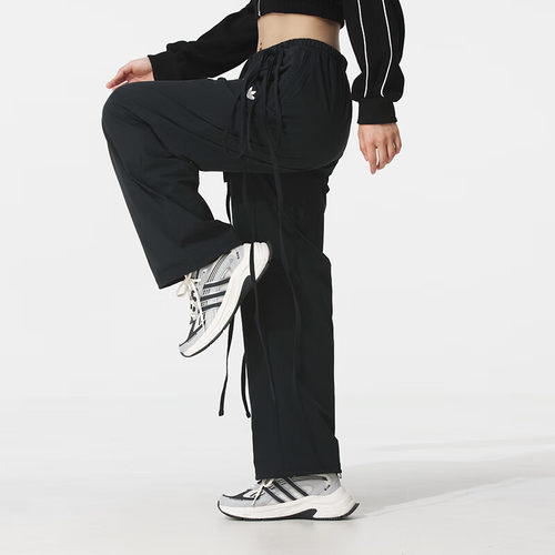 adidas阿迪达斯三叶草女子直筒宽松跑步休闲三条纹长裤JV9727 - 图1