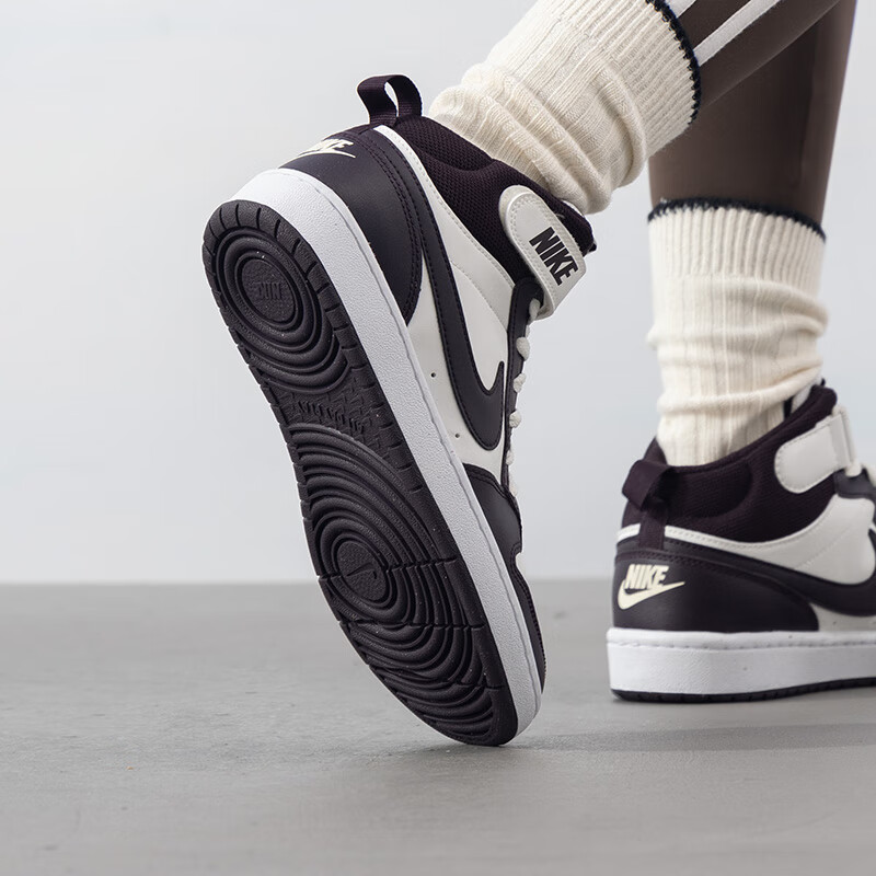 NIKE耐克大童COURT BOROUGH MID 2 (GS)运动休闲鞋CD7782-126