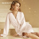 Manitou Wedding Mulberry Silk Embroidered ສັ້ນ Nightgown ງ່າຍດາຍ Wedding lace lace