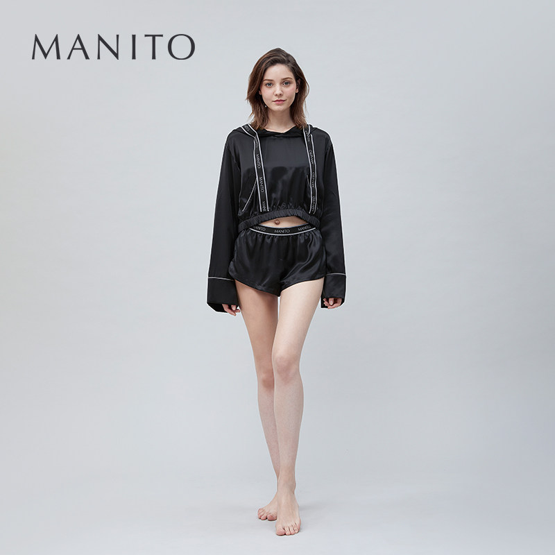 manito /曼尼陀真丝运动短睡裤睡衣 曼尼陀睡衣/家居服套装