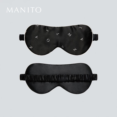 MANITO/曼尼陀Signature 桑蚕丝眼罩真丝透气遮光送礼 - 图0