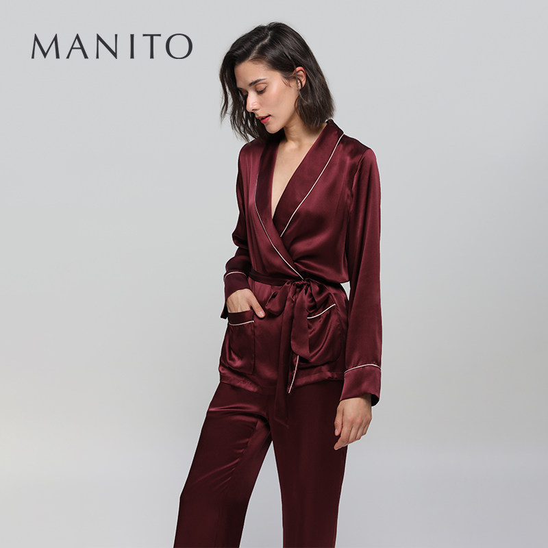 manito /曼尼陀elite桑蚕丝女睡袍 曼尼陀睡袍/浴袍