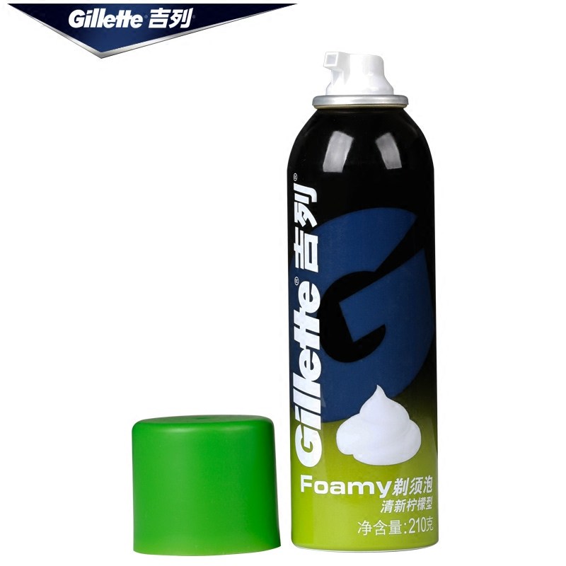 gillette /吉列柠檬香210gx2剃须泡 皮皮韵达家居剃须啫喱/剃须膏/剃须泡