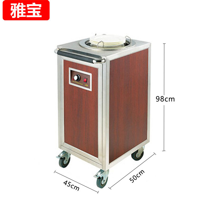 双头暖碟机 商用加厚不锈钢单头暖碟车麻辣烫选菜盆快餐盘保温车 - 图3