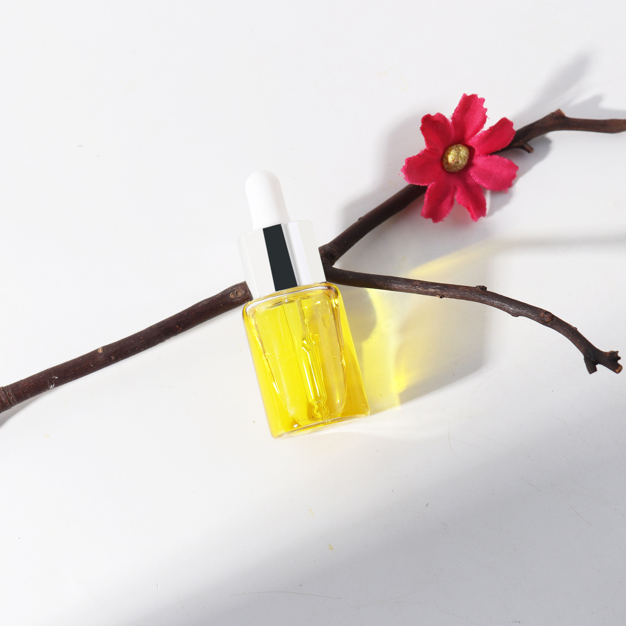 HOPECK电镀金银双层滴管盖透明管制玻璃瓶15牙3-15ml粉底液精油瓶,淘宝优惠券,粉丝福利购,淘宝优惠卷