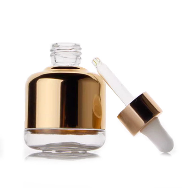 HOPECK套铝金银玻璃滴管瓶20牙原液水乳化妆品滴管盖分装精油空瓶,淘宝优惠券,粉丝福利购,淘宝优惠卷