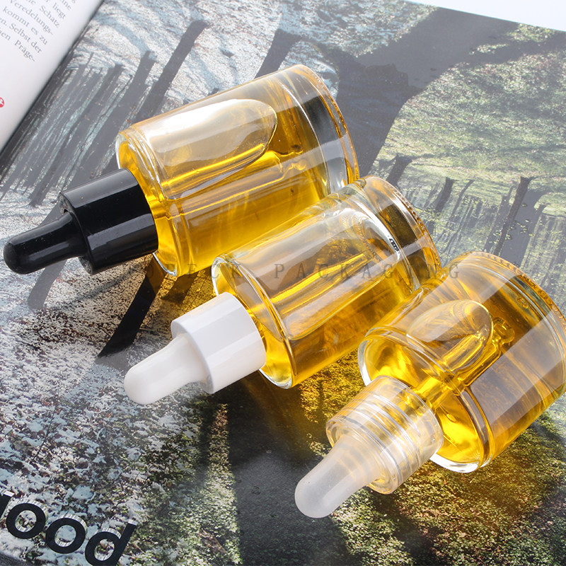 HOPECK白黑透明PETG滴管无肩套透明玻璃瓶20牙30-50ml粉底精油瓶,淘宝优惠券,粉丝福利购,淘宝优惠卷