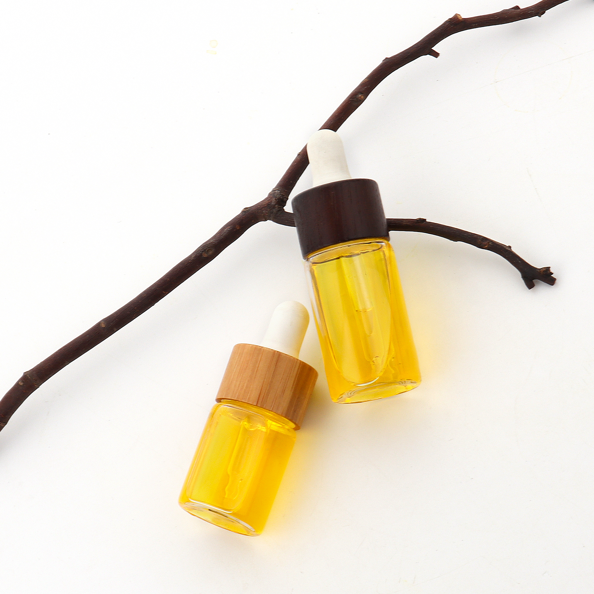 HOPECK竹木胶帽滴管盖透管制玻璃瓶20牙10-30ml精油分装瓶精油瓶 - 图2