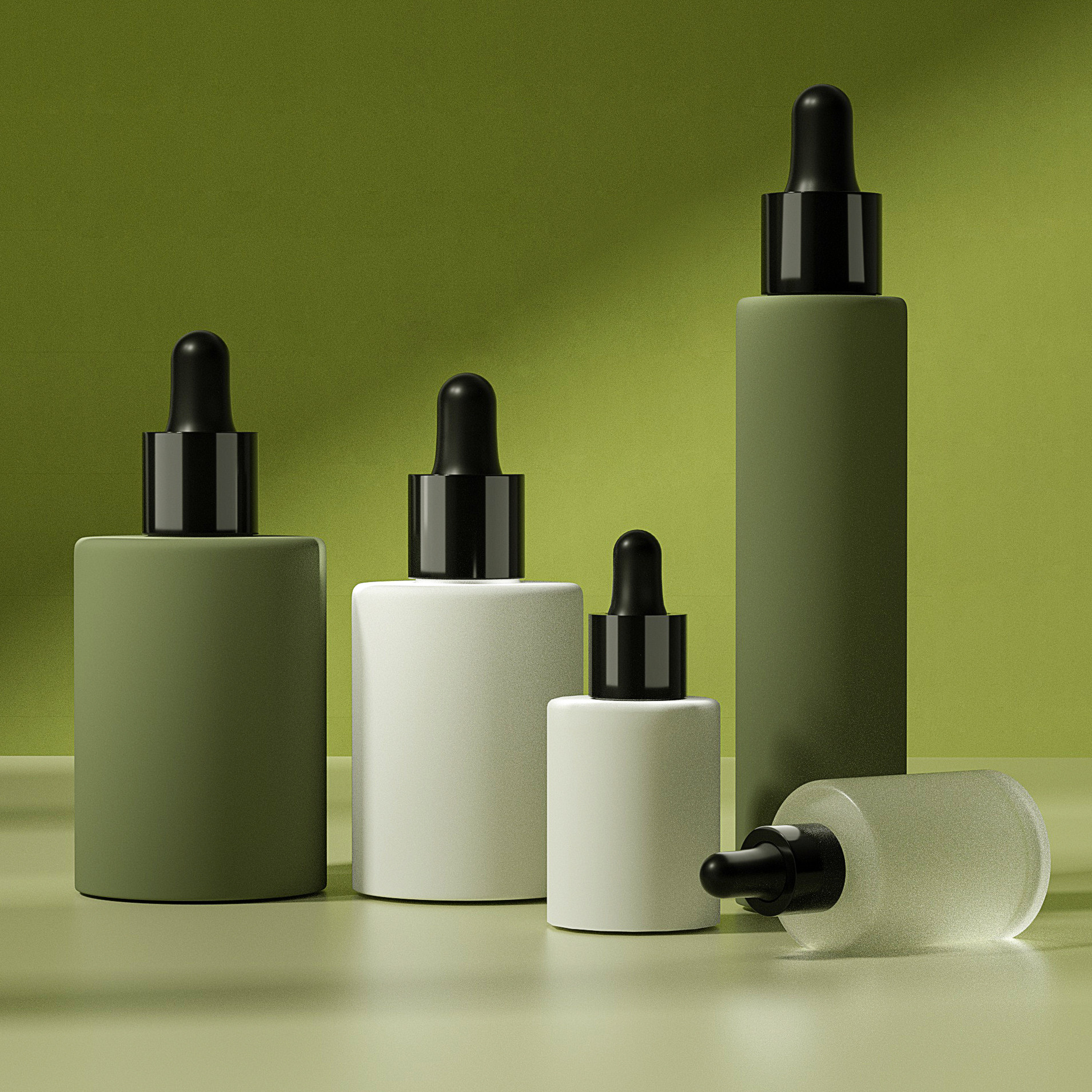 HOPECK黑胶帽滴管盖避光模制玻璃瓶18牙15-50ml粉底液精油分装瓶,淘宝优惠券,粉丝福利购,淘宝优惠卷