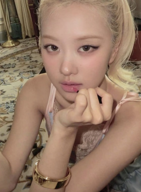 2405 rose朴彩英同款金属手镯凹槽时髦手环中古vintage现货