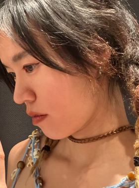 2405du家创意假发麻花辫细choker编织辣妹项链甜酷ins风博主现货