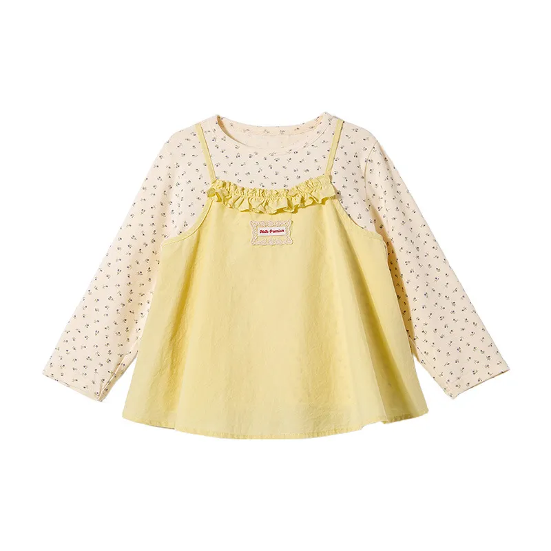 童装2026春季新款女童T恤套装可爱甜美长袖上衣吊带两件套,淘宝优惠券,粉丝福利购,淘宝优惠卷