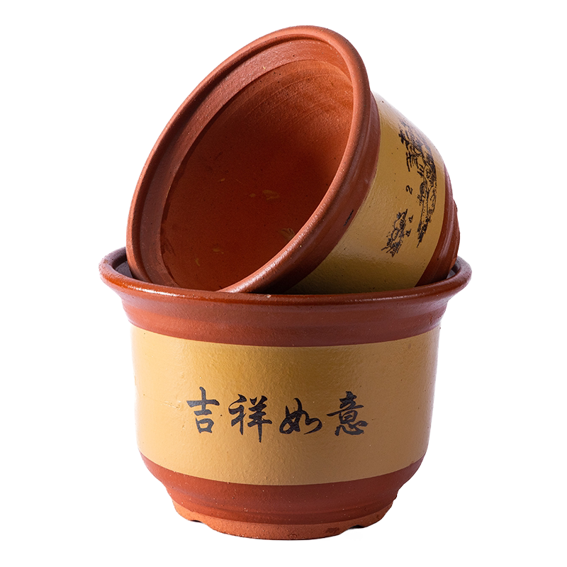 花盆陶瓷家用清仓特价大号口径陶土花盆紫砂大花盆透气陶瓷盆绿植