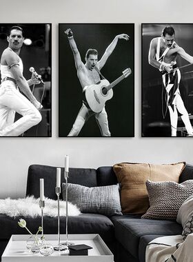 皇后乐队Queen装饰画Freddie Mercury海报挂画摇滚音乐工作室壁画