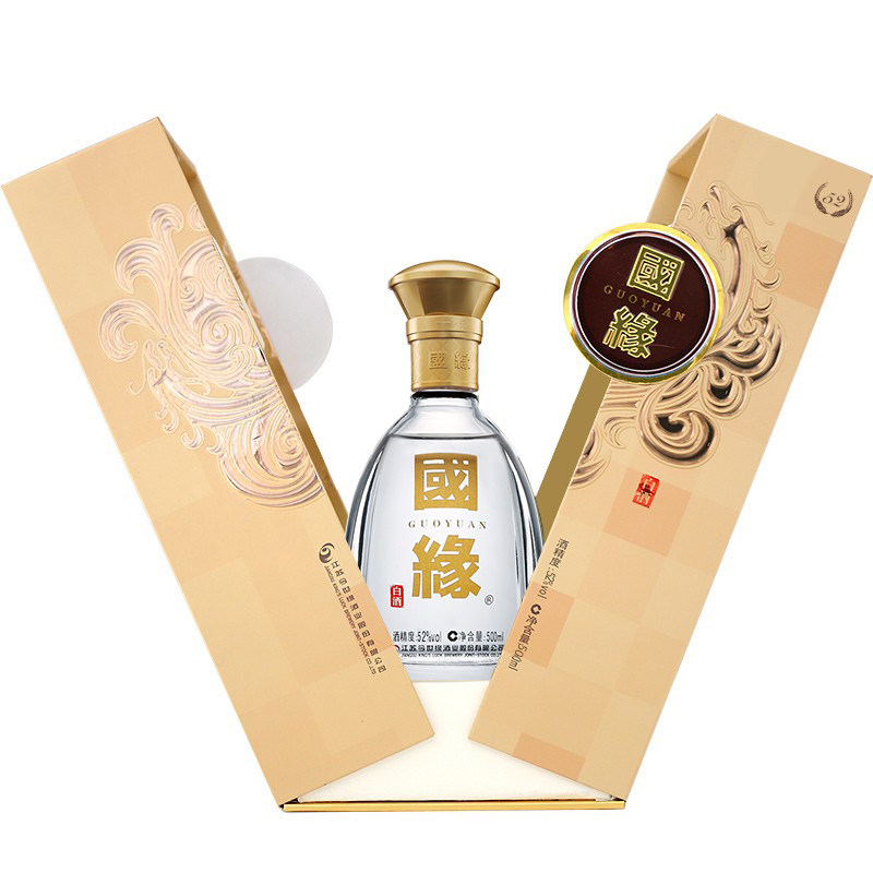 今世缘 对开国缘52度500mL单瓶装国产高端白酒商务宴请酒国缘酒 - 图1