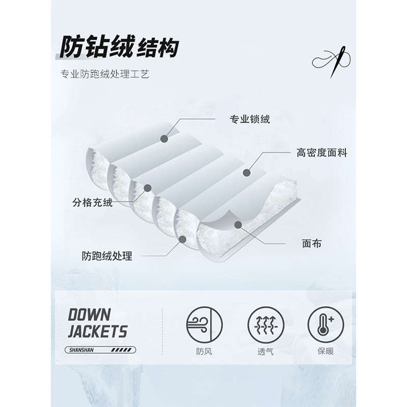 SHANSHAN杉杉加厚男士羽绒服冬季2025新款鹅绒商务休闲外套男夹克