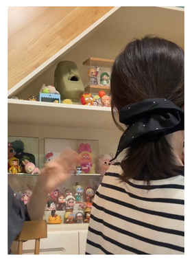 韩系布艺格子波点简约发圈