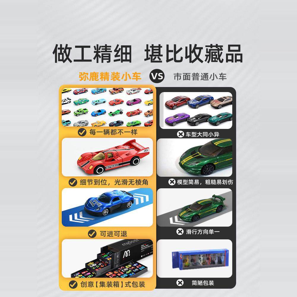 mideer弥鹿儿童合金小汽车玩具仿真赛车轨道模型男孩跑车六一礼物