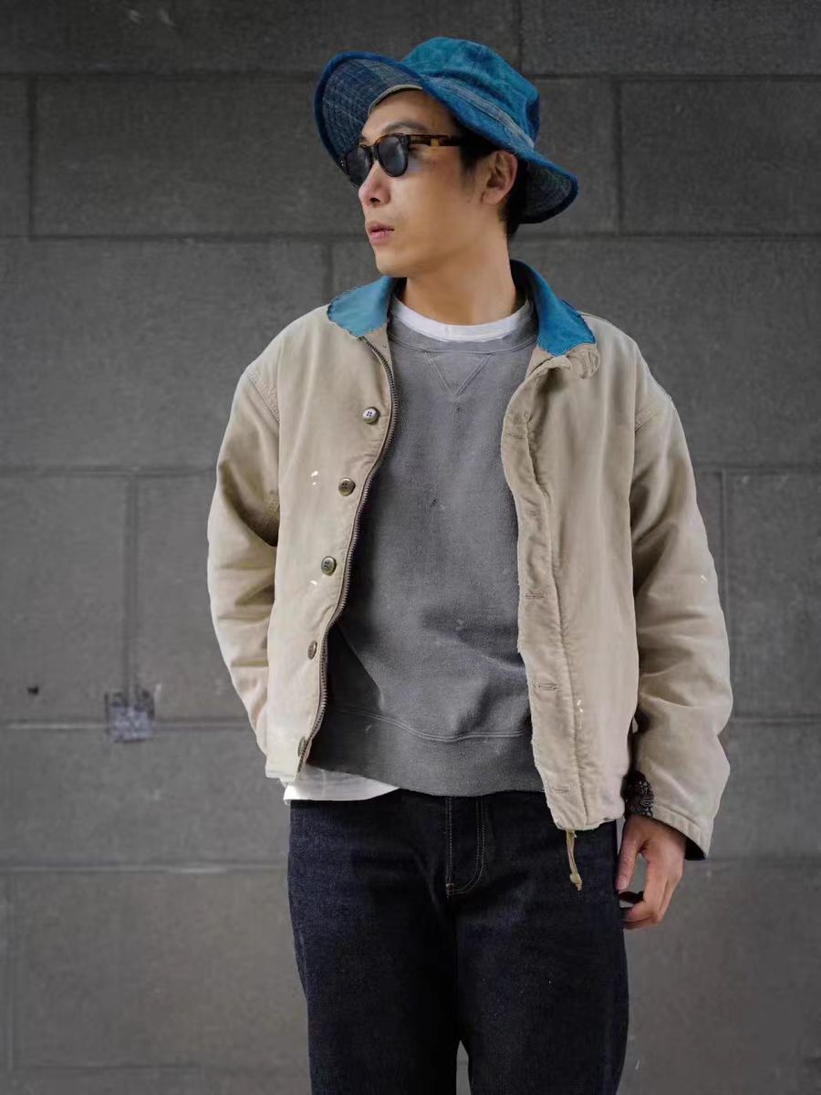 工装飞行员 VISVIM 23SS COURT SWEAT日系水洗限定破坏连帽卫衣男 - 图1