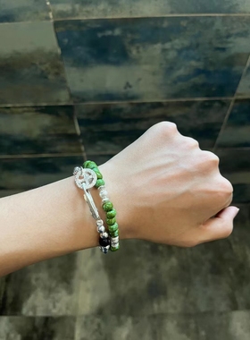 复古阿美咔叽手链925银