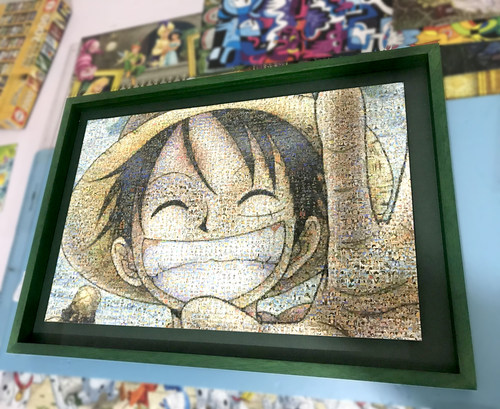 海贼王1000片拼图框路飞笑脸拼图相框定制2000片画框裱航海王装框 - 图2