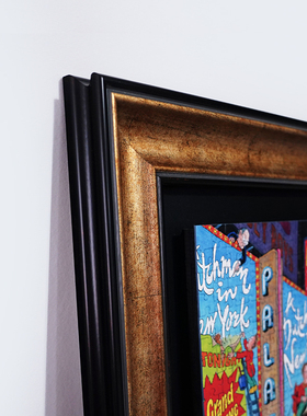 立体悬浮实木复古大尺寸拼图框