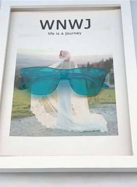 墨镜复古风无边框一体式太阳眼镜