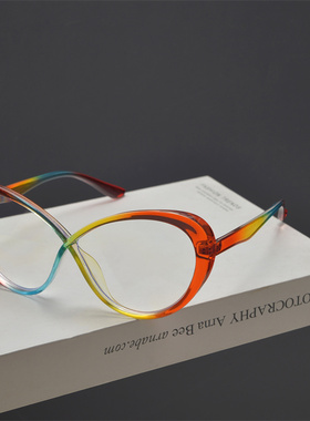 防蓝光猫眼复古男女拼色太阳镜潮